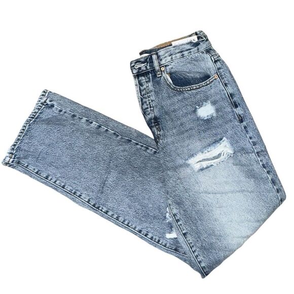 PACSUN JEANS FOR WOMEN THE “DAD JEAN” ARE EDGY & COOL IN MEDIUM BLUE SIZE 26 NWT - Picture 6 of 11